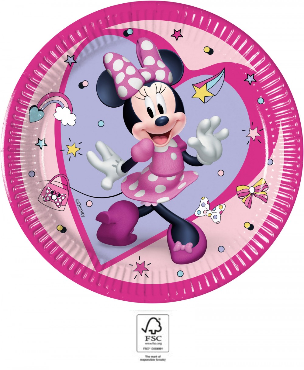 Disney Minnie  Junior Pappteller 8 Stk 20 cm FSC