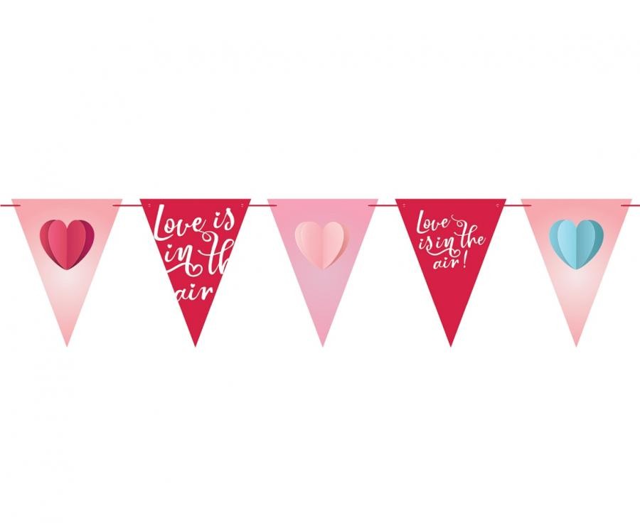 Liebe Love is in the air Wimpelkette 270 cm