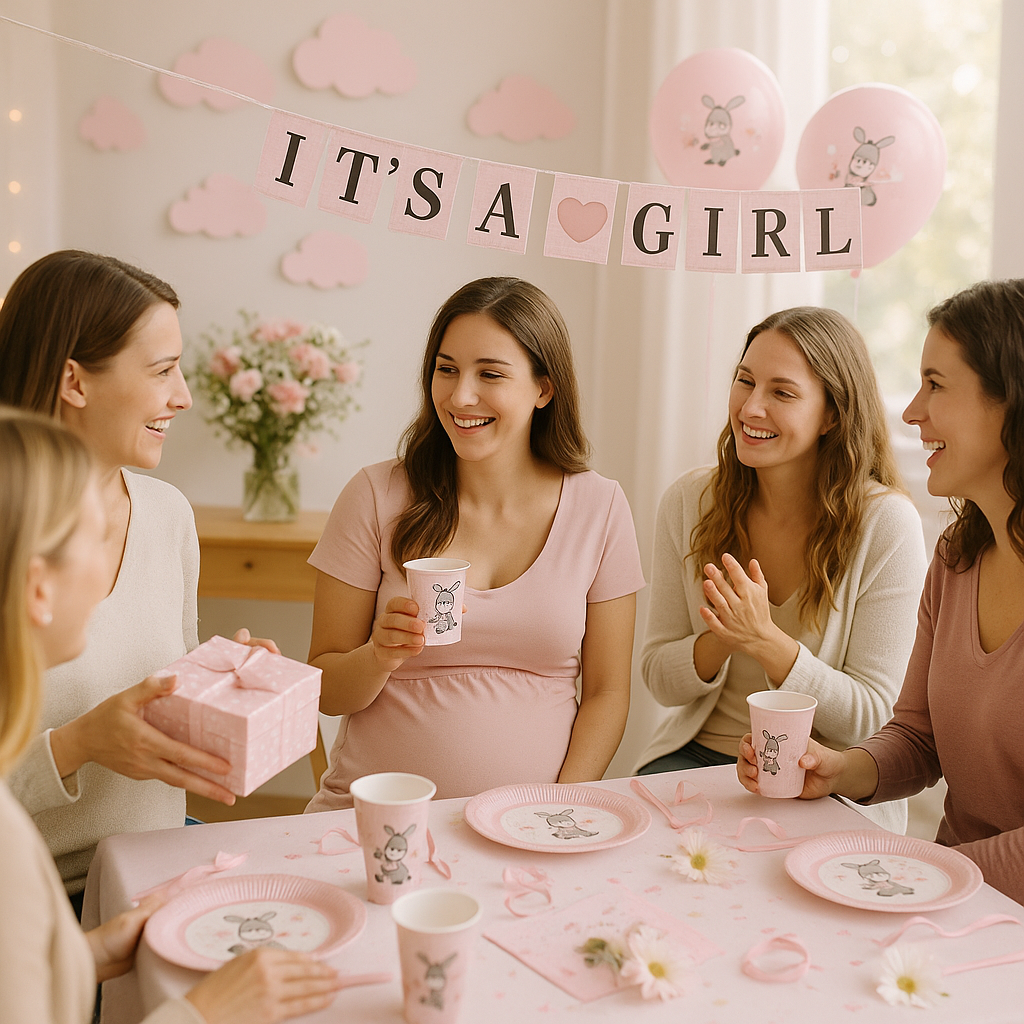 Babyparty Set "Mädchen" Baby Shower Dekoset Girl