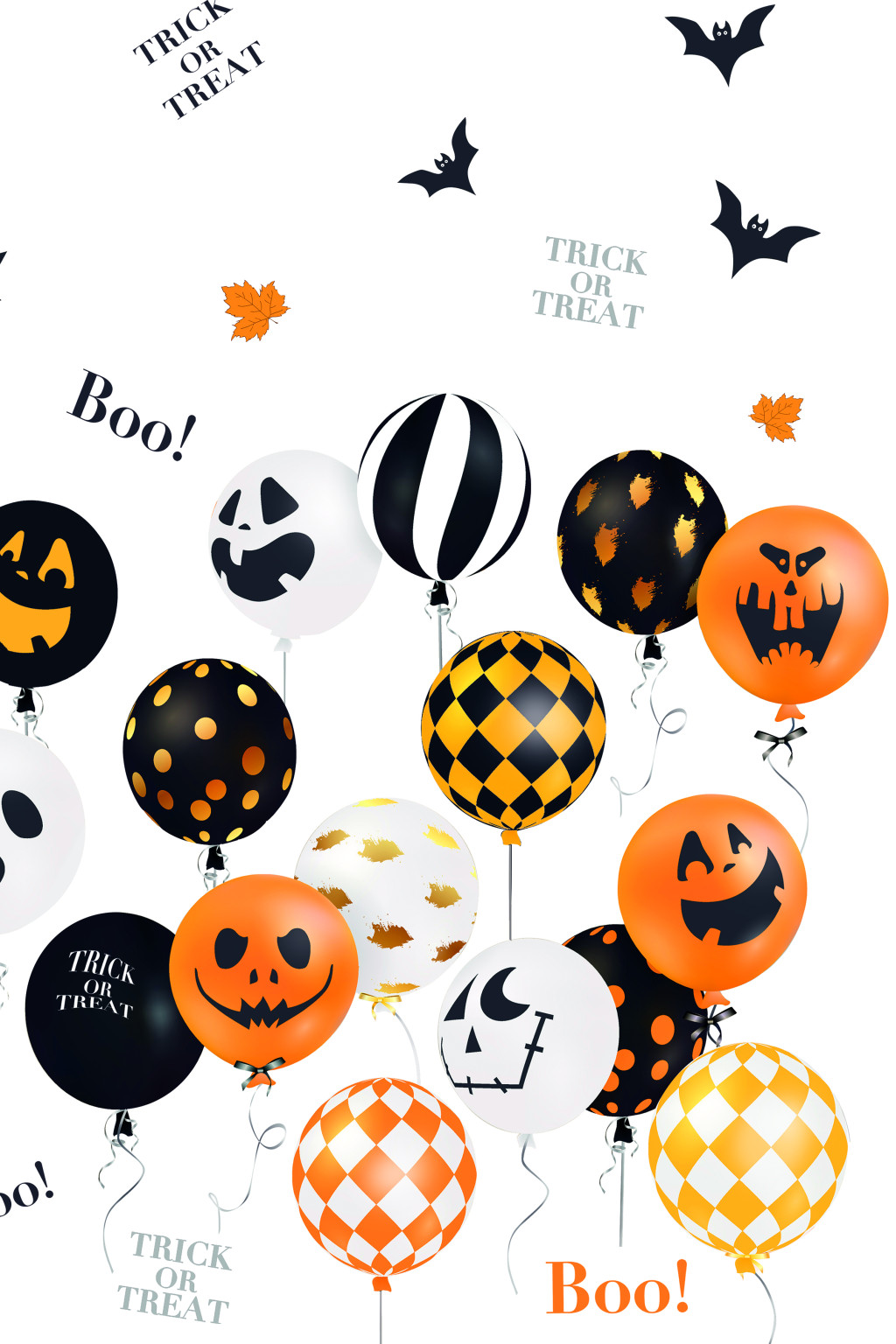 Halloween Scary Balloons Papiertischdecke 120x180 cm