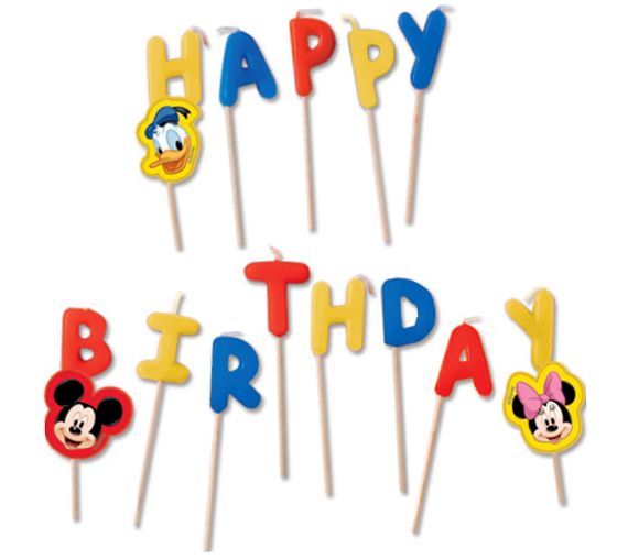 Disney Mickey  Rock the House Happy Birthday Kerze