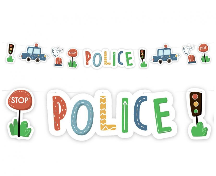 Polizei Beep Papierschild 3 m