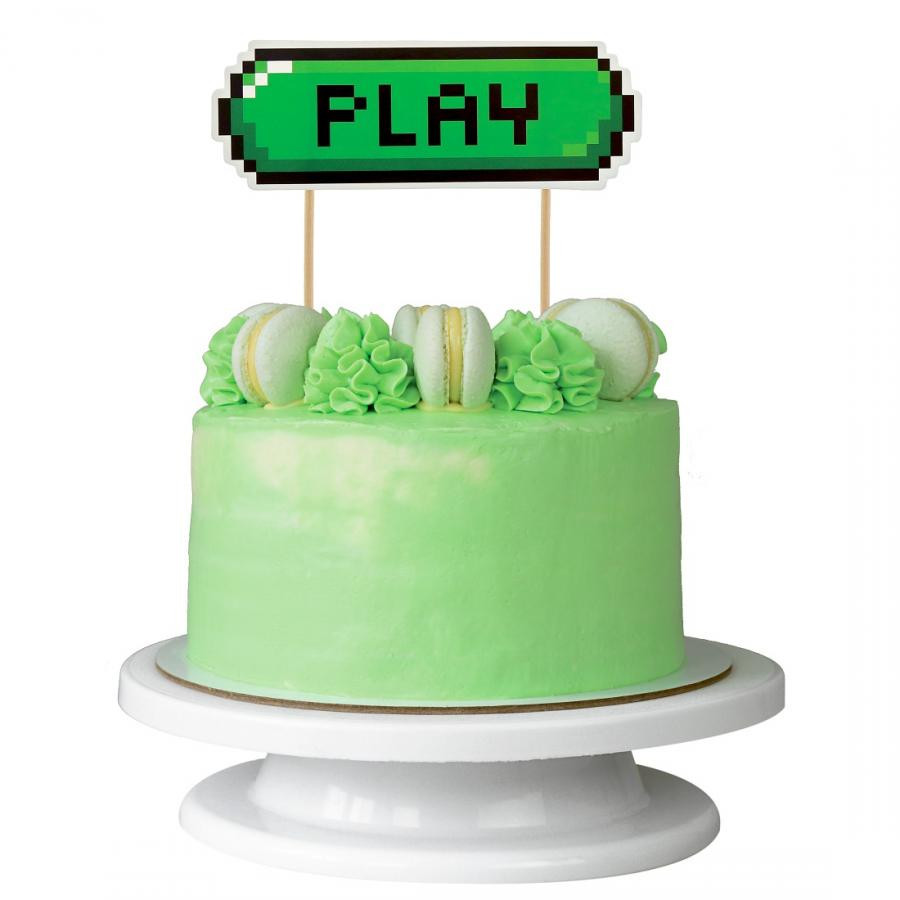 Gamer Game On Spielkuchen Dekoration 15 cm