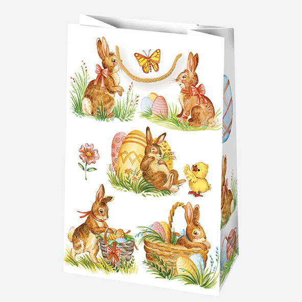 Ostern Bunny Papiergeschenktüte 16x24x7 cm Ostern Bunny Papiergeschenktüte 16x24x7 cm