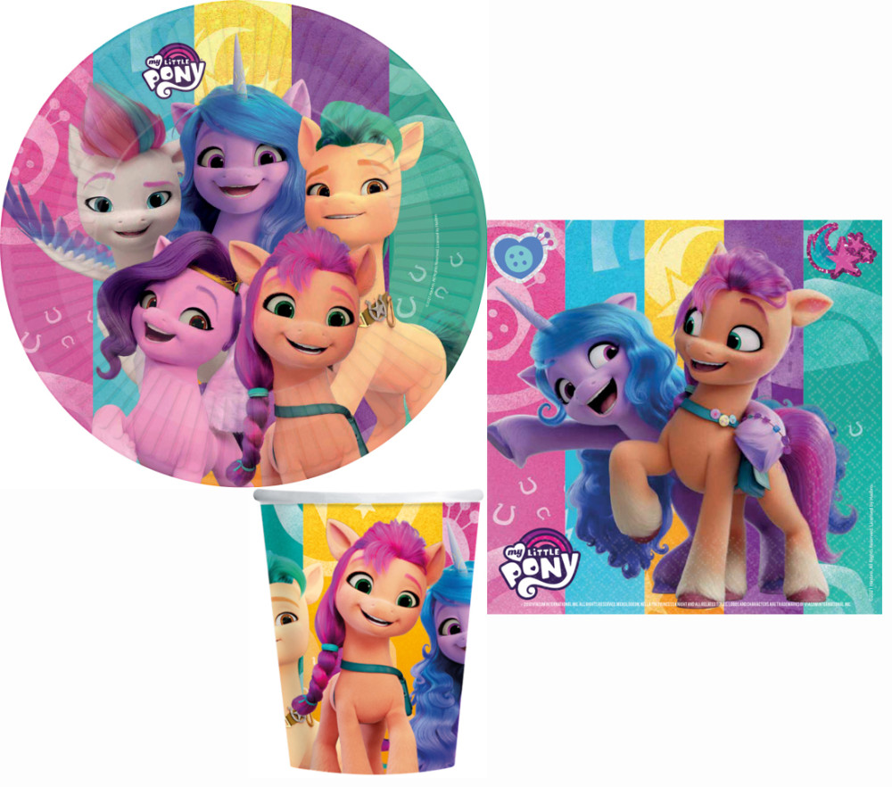 My Little Pony Party-Set 32-teilig mit 23 cm Teller