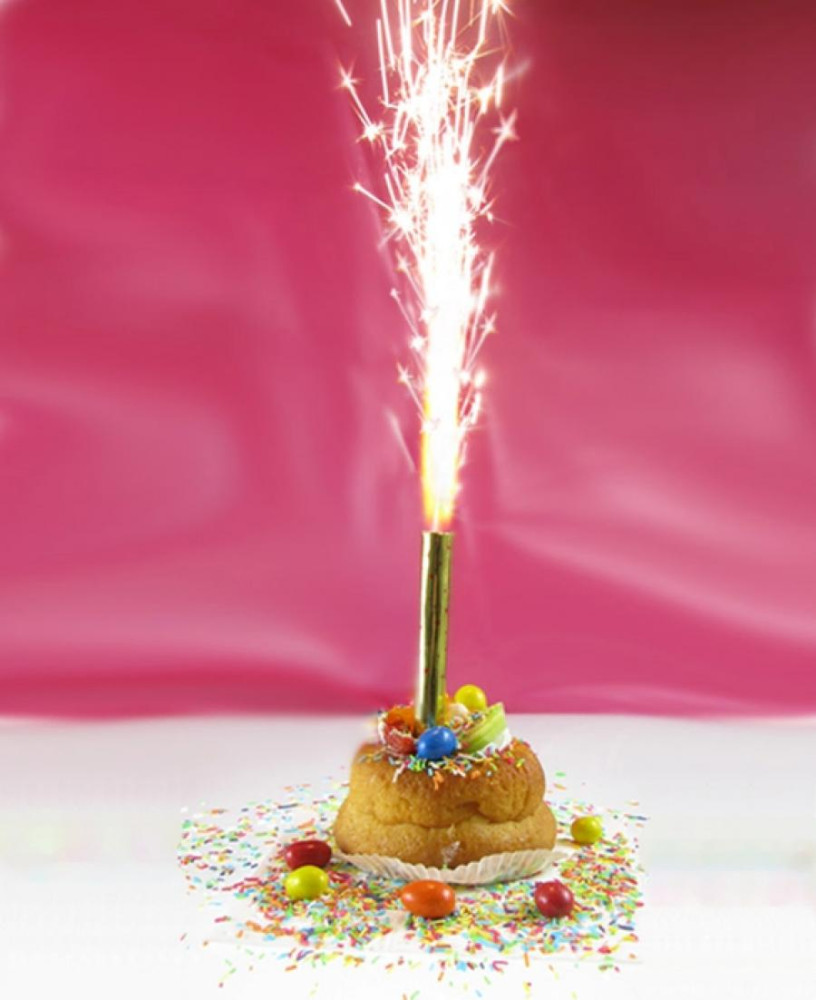 Geburtstag Gold Goldene Kuchenfontäne 12 cm, 4er-Set