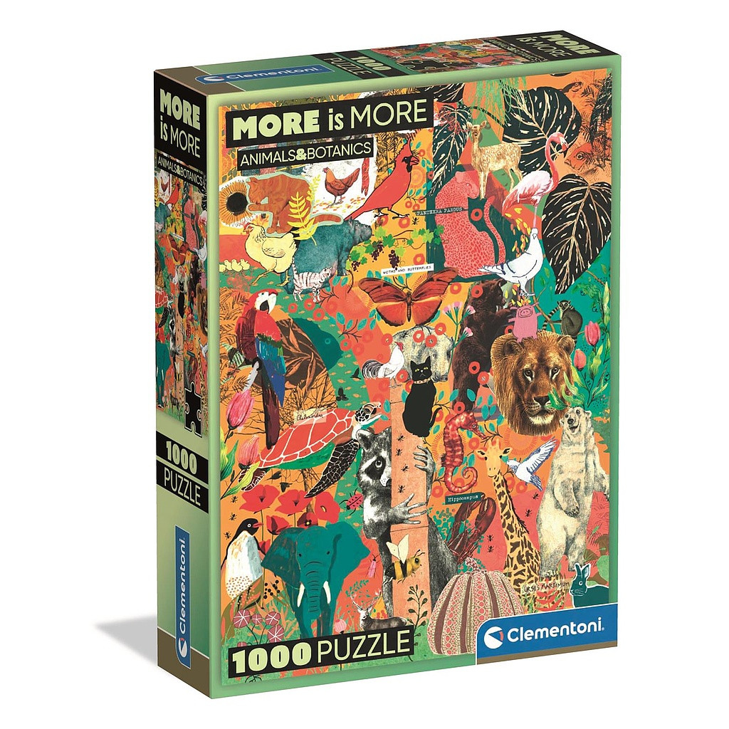 Tiere Botanics 1000-teiliges Compact Puzzle Clementoni