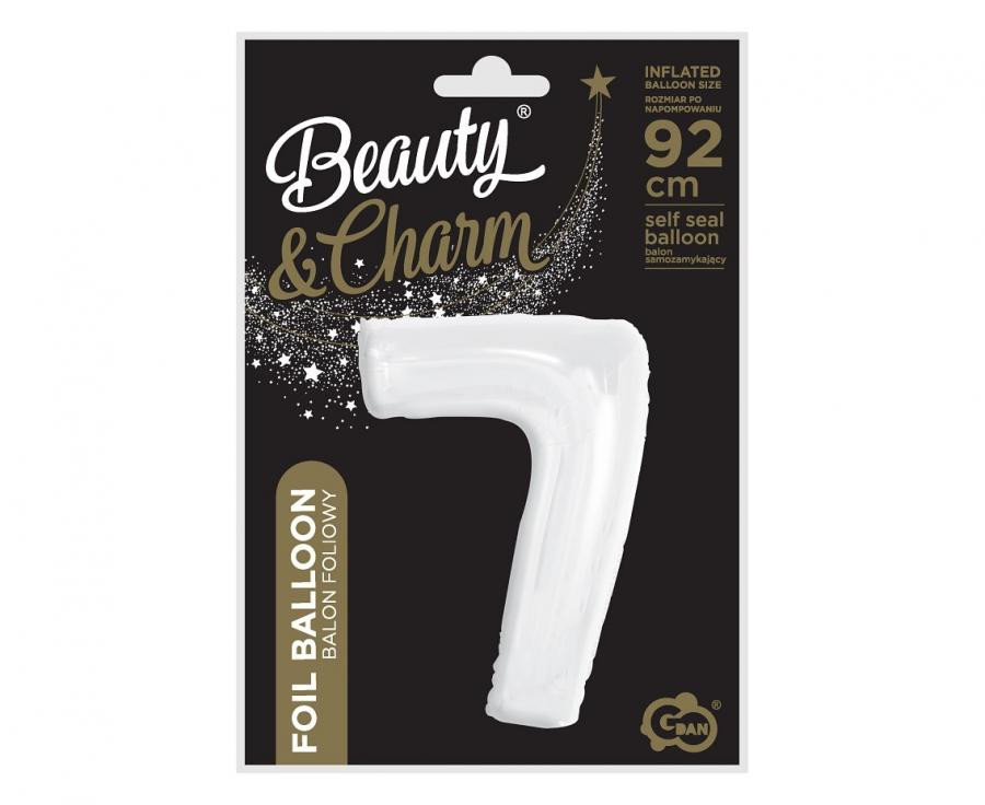 Nummer B&C White Weiße Nummer 7 Folienballon 92 cm