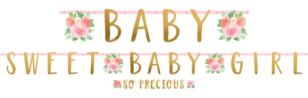 Baby Sweet Baby Girl  Floral Sweet Girl Papierausschnitt 2-teilig