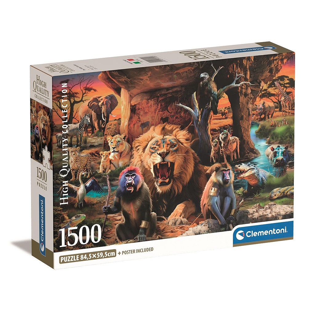 Tiere Tribal Society 1500 Teile Compact Puzzle Clementoni