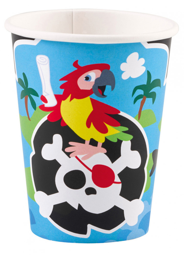 Pirat Privateer Pappbecher 8 Stk 250 ml