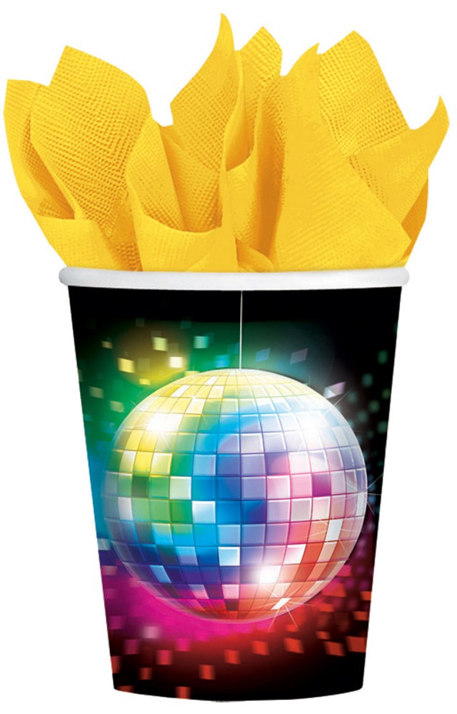 Disco Fever Disco Pappbecher 8 Stk 250 ml