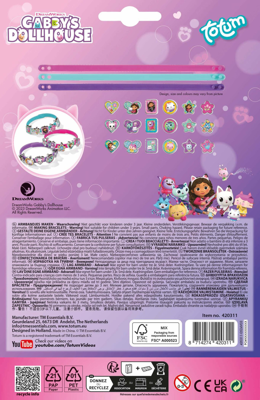 Gabby's Dollhouse Cats Armband-Herstellungsset