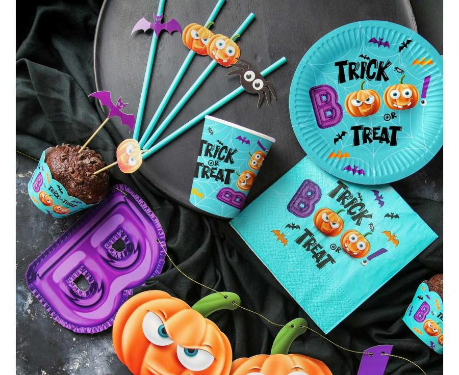 Halloween Boo Papierbecher 6 Stk 250 ml
