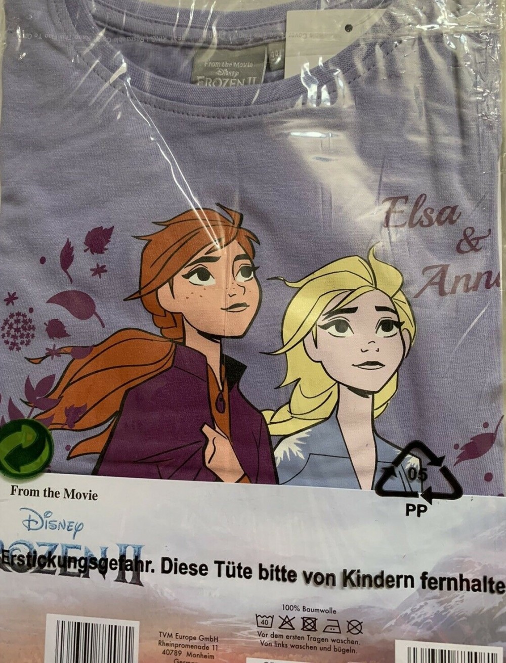 Disney Eiskönigin Kinder Langarmshirt, Oberteil 98/104 cm