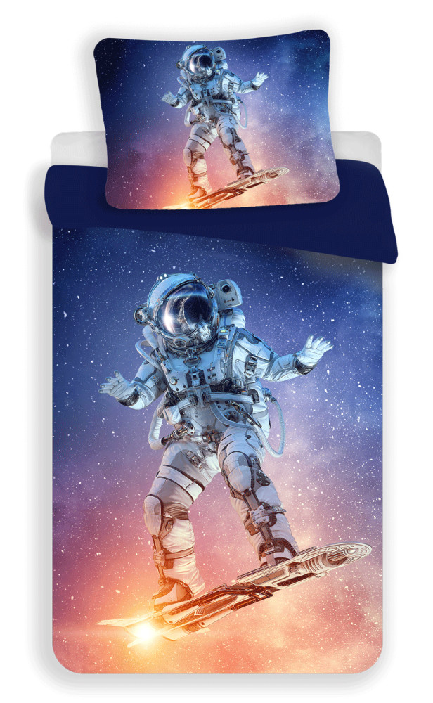 Astronaut Surf Bettwäsche 140×200cm, 70x90 cm Mikrofaser