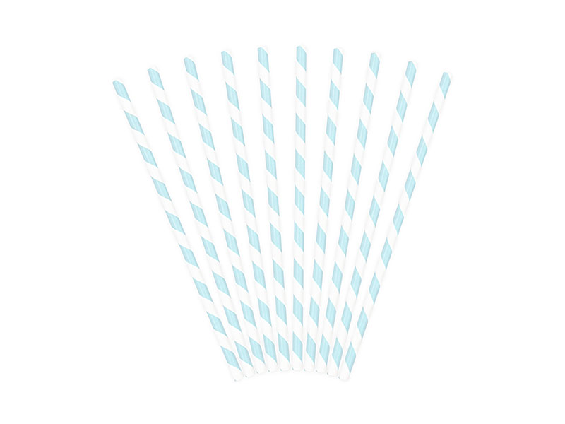 Papierstrohhalme hellblau Papiertrinkhalme