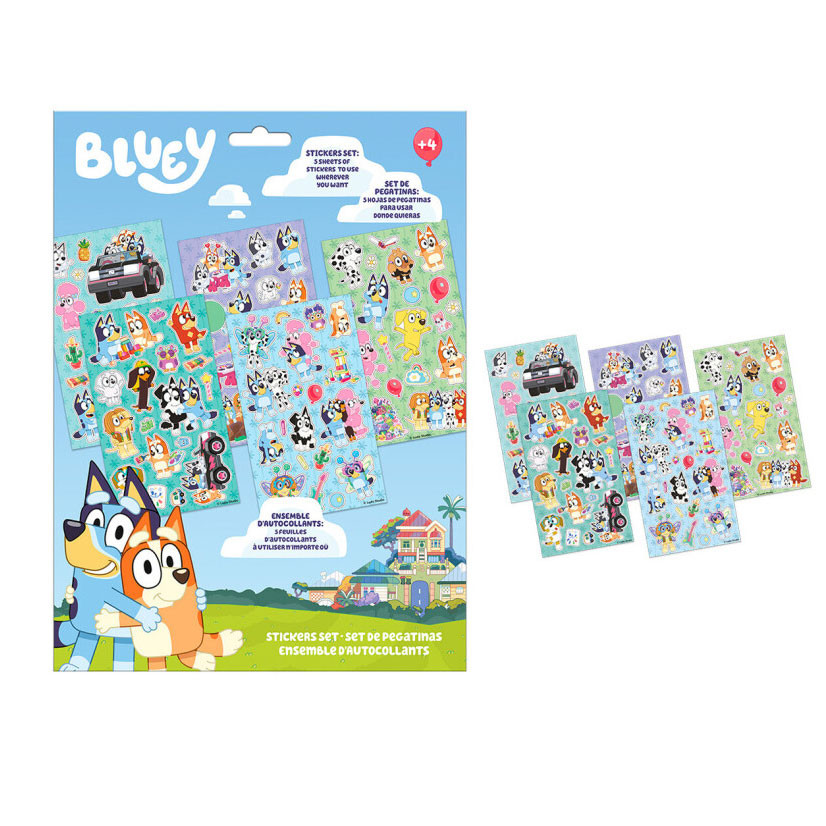 Bluey Life Aufkleberset 5 Blätter
