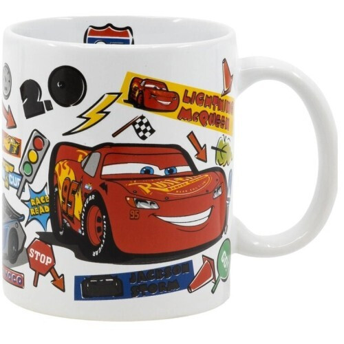 Disney Cars Stickers Porzellanbecher 325 ml im Geschenkkarton