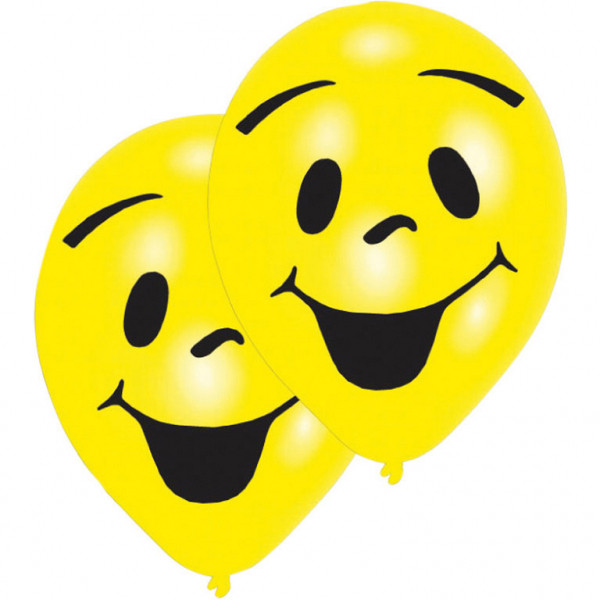 Emoji  Smile Ballon, 8 Stück 10 Zoll (25,4 cm)