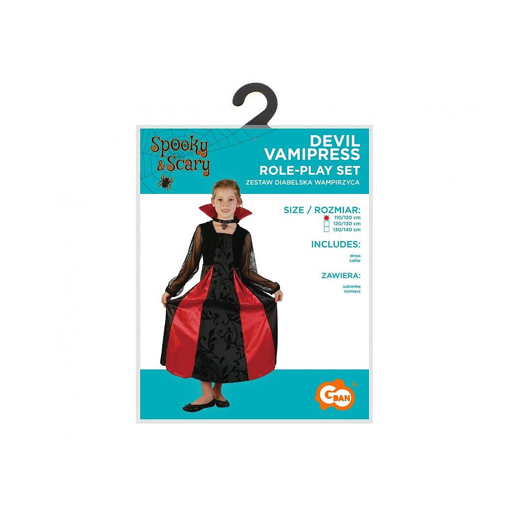 Halloween Devil Vampir Kostüm 120/130 cm