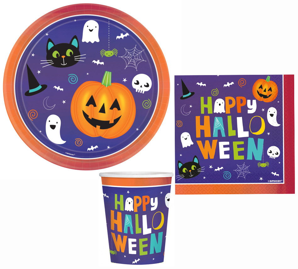 Halloween Friends Party-Set 36-tlg mit 23 cm Teller