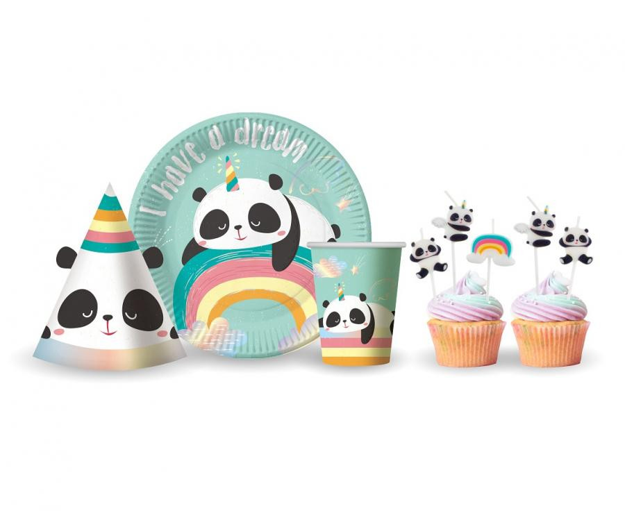 Panda Dreamy Pappbecher 6 Stk 266 ml