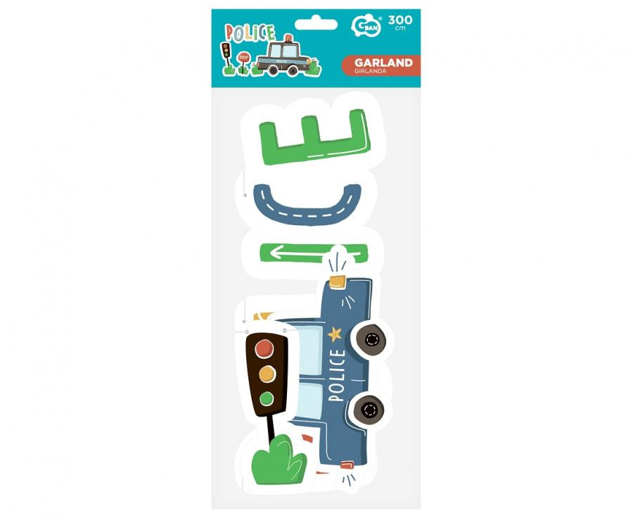 Polizei Beep Papierschild 3 m