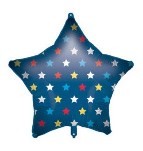Star Blue Star Folienballon 46 cm
