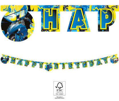 Batman Rogue Rage Happy Birthday Schild FSC 2 m
