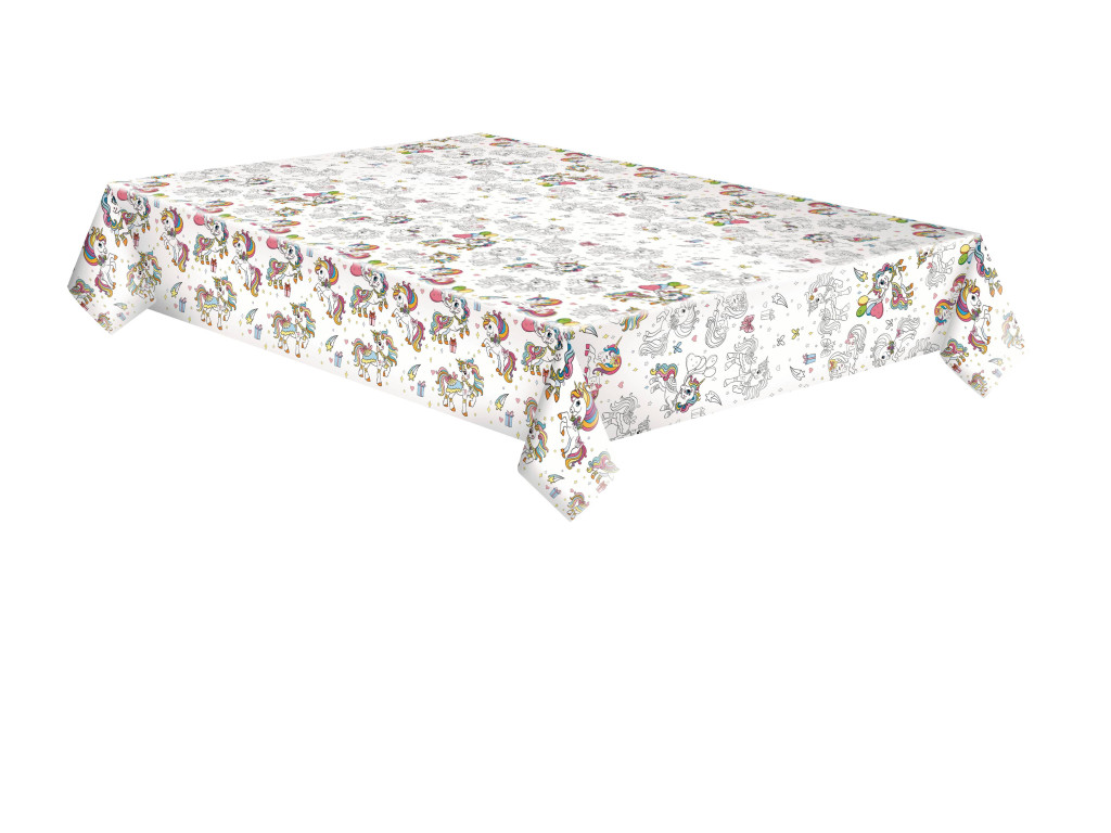Einhorn Colourful Papiertischdecke 120x180 cm