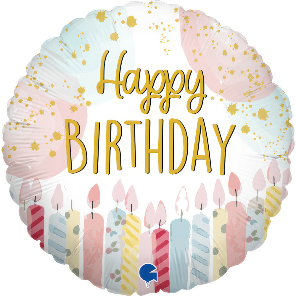 Geburtstag Candle Happy Birthday Mini-Folienballon 19 cm (WP)