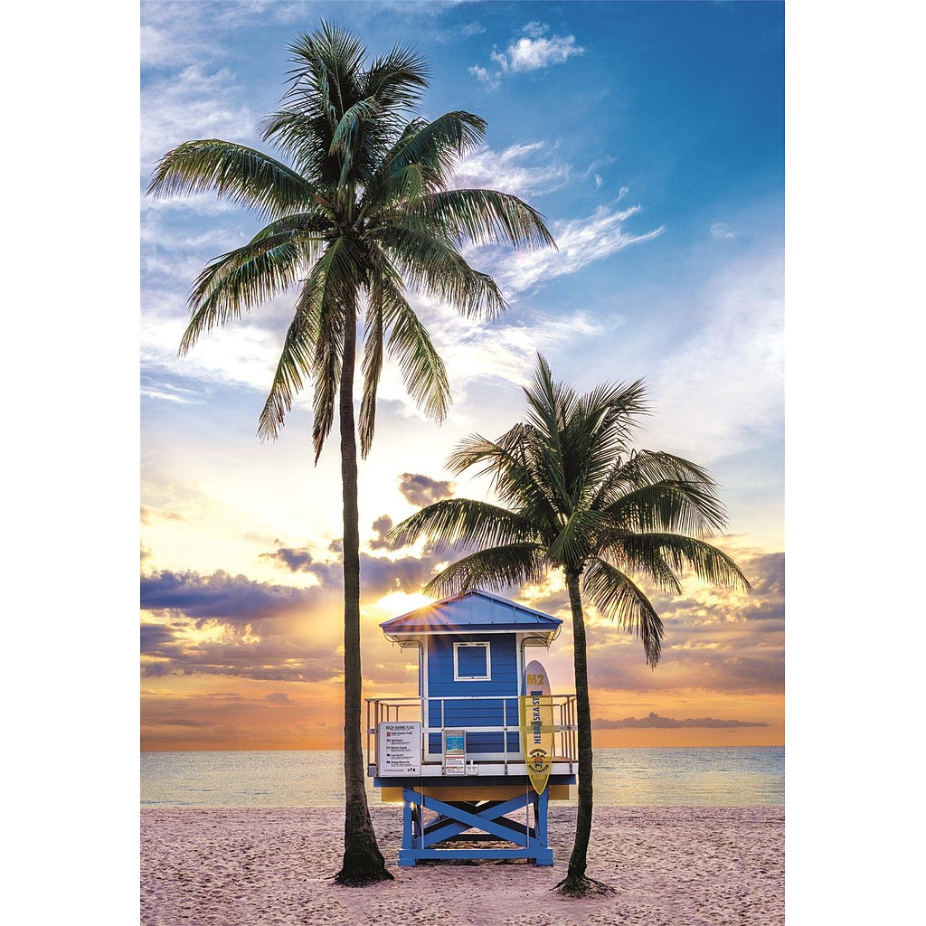 Städte Miami Beach Florida 500 Stück Compact Puzzle Clementoni