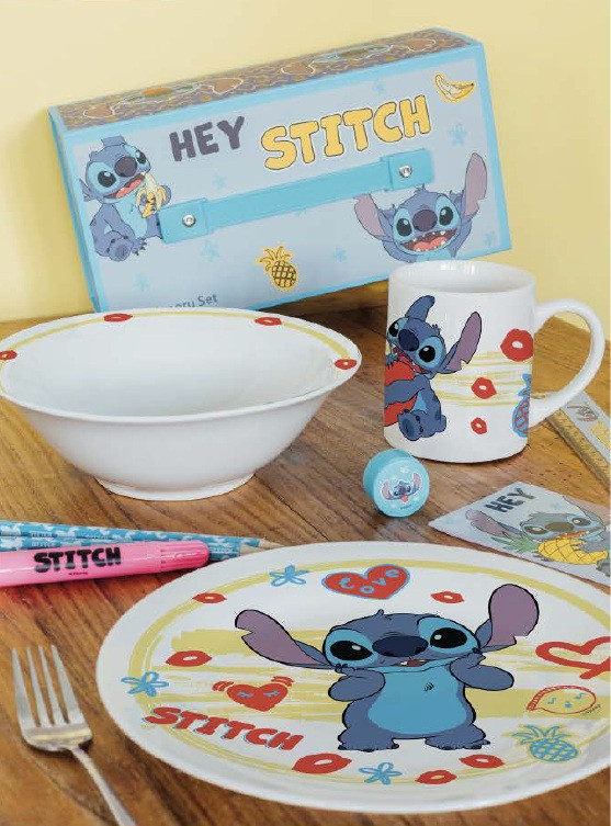 Disney Lilo und Stitch Heart Porzellan-Essgeschirr im Geschenkkarton