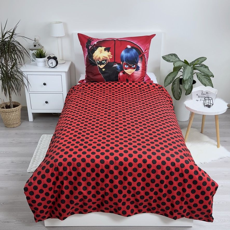 Miraculous Geschichten von Ladybug und Cat Noir Paris Bettwäsche 140×200cm, 70×90 cm