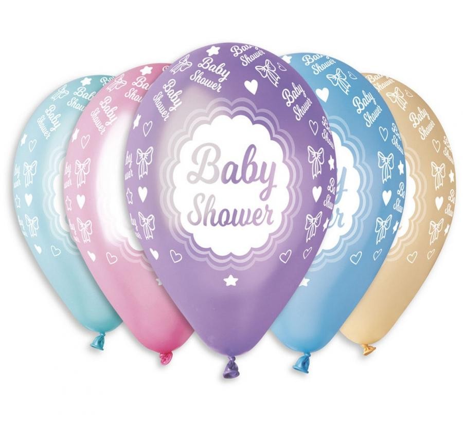 Baby Metallic Shower Ballon, 5 Stk 12 Zoll (30 cm)