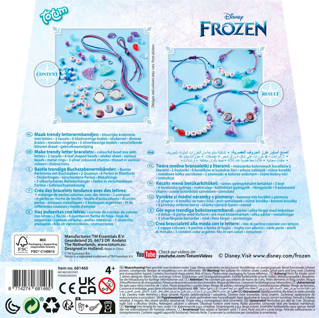 Disney Eiskönigin Destiny Buchstaben-Armband-Herstellung-Set