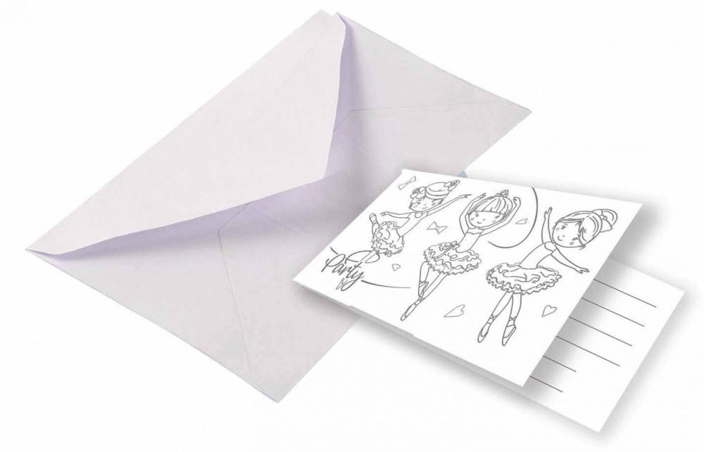 Balett Little Dancer Ballerina Party Einladung 8 Stk
