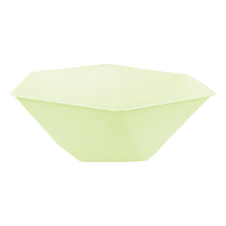 Farbe Vert Decor Grüner sechseckiger Suppenteller Set von 6 - 15,8 cm