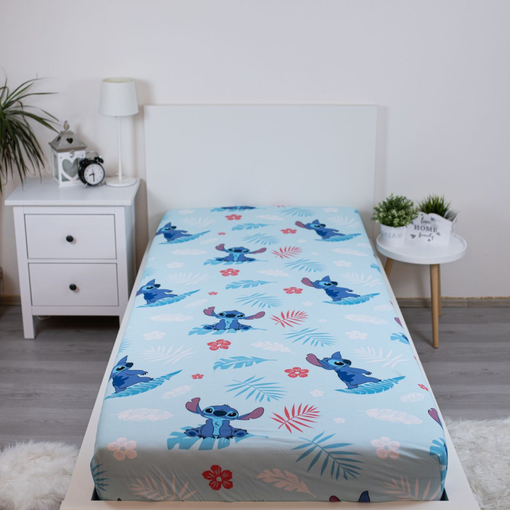 Disney Lilo und Stitch Blue Spannbetttuch 90x200 cm