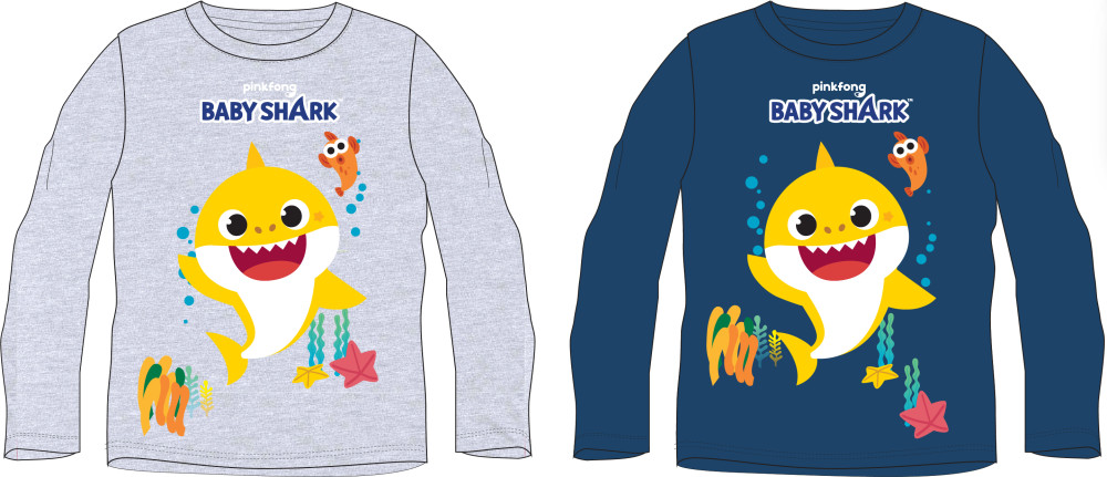 Baby Shark Kinder langärmeliges Shirt, Oberteil 2-6 Jahre