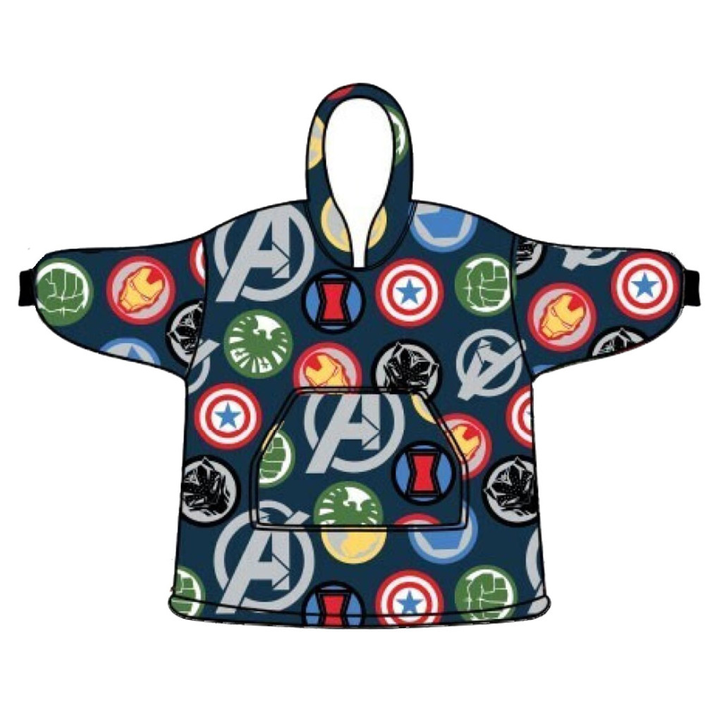 Avengers Courageous Überziehbarer Plüsch-Polar-Decke, Poncho 7-14 Jahre