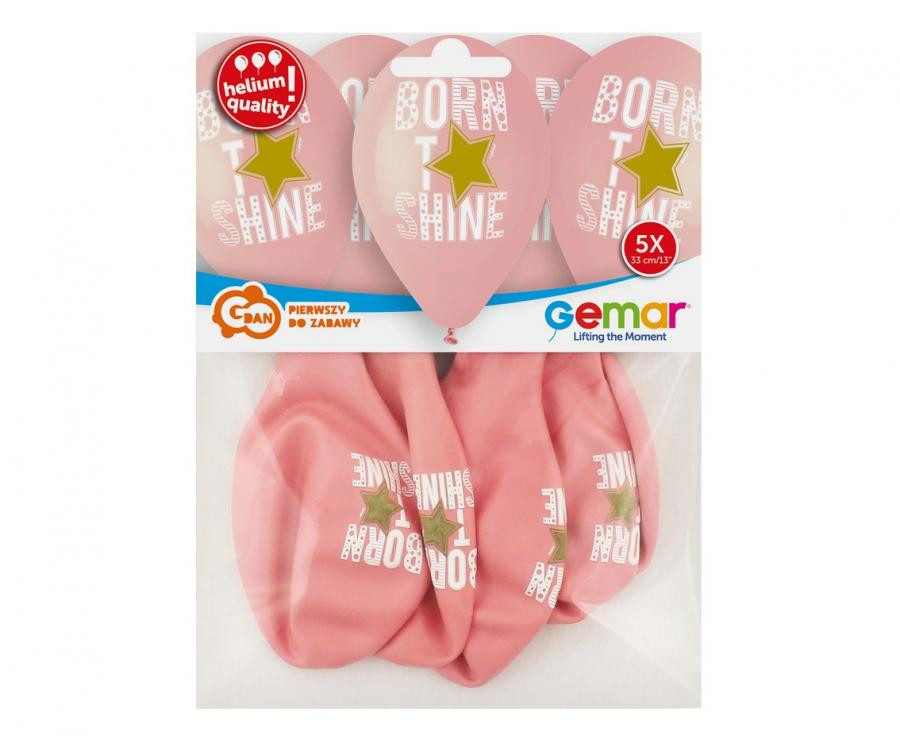 Baby Born to Shine Pink Ballon, 5er Set 13 Zoll (33 cm)