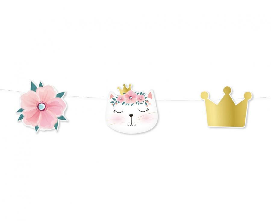 Katze Sleepy Papiergirlande 300 cm