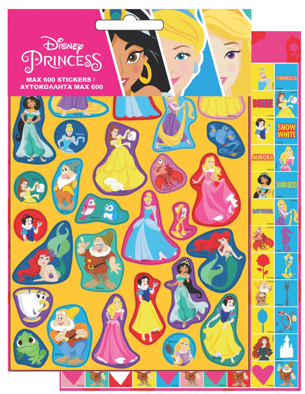 Disney Prinzessin Jointly 600-teiliges Aufkleber-Set
