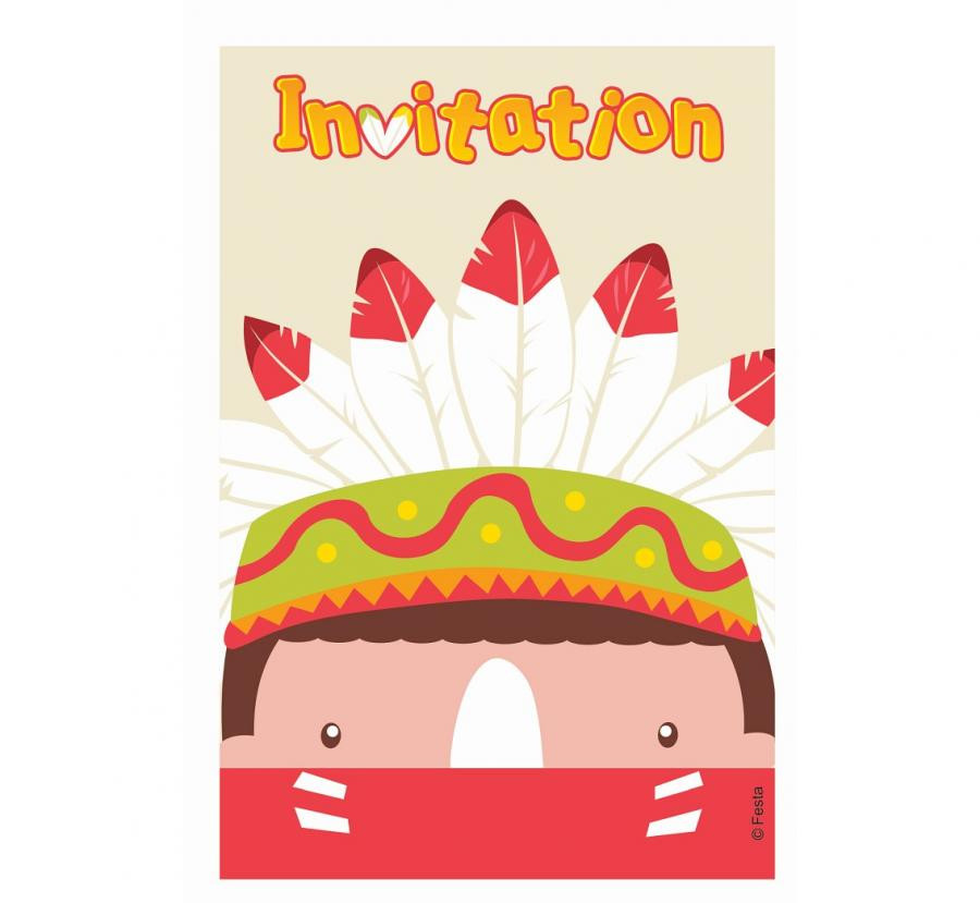 Indisch Indian Party, Einladung 6 Stk.