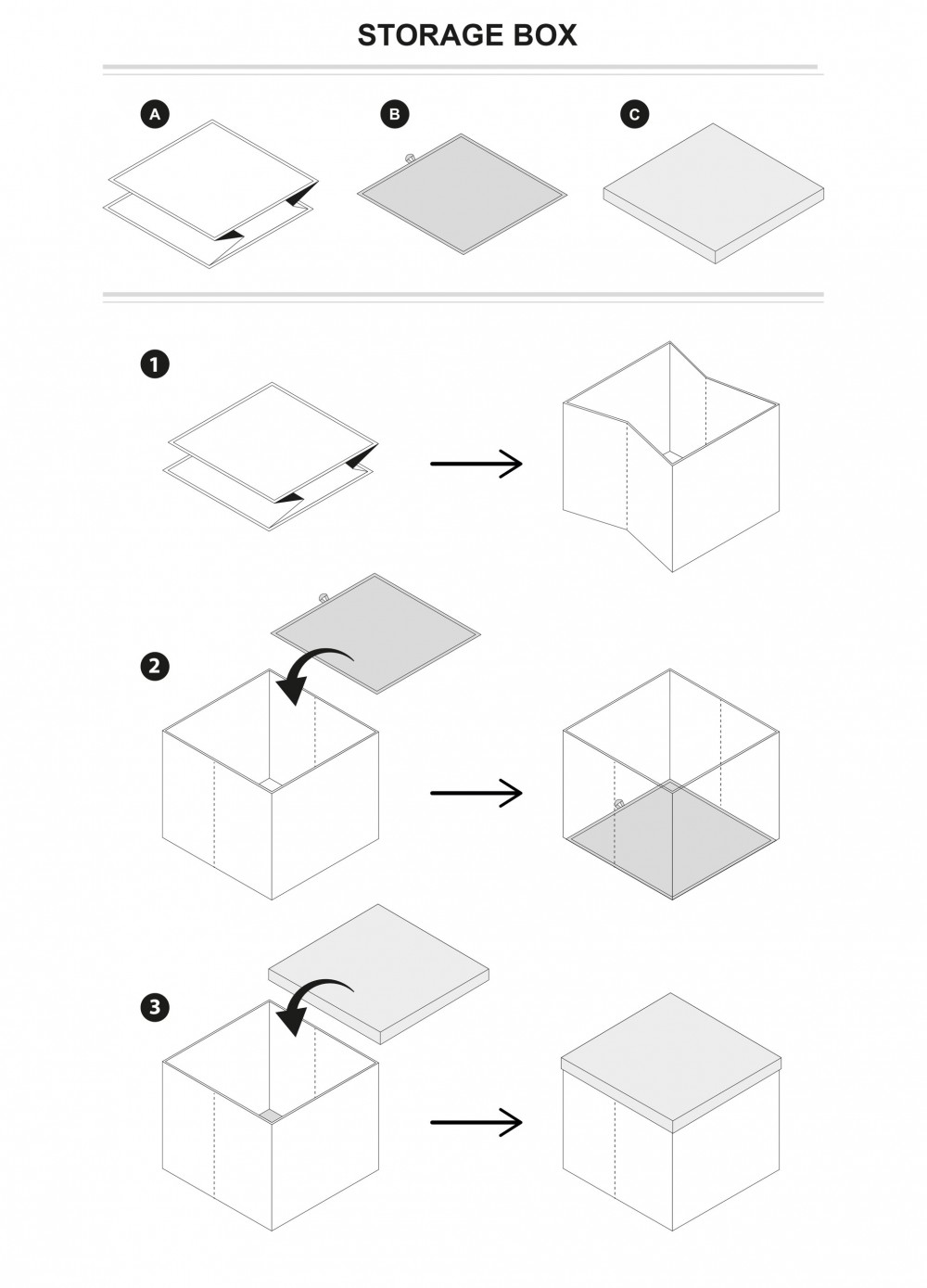 Dinosaurier Spielzeuglager 30×30×30 cm