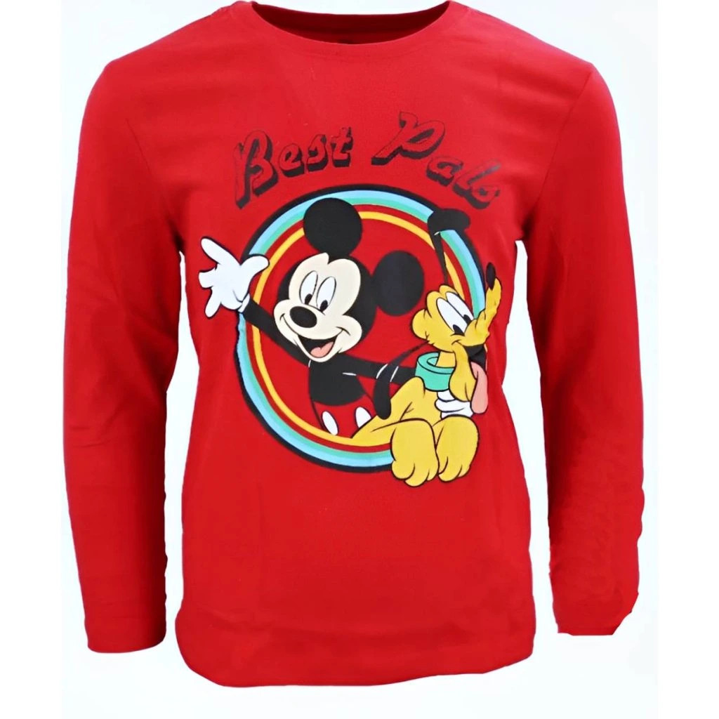 Disney Mickey Best Pals Kinder Langarmshirt 3 - 8 Jahre / 98 - 128 cm