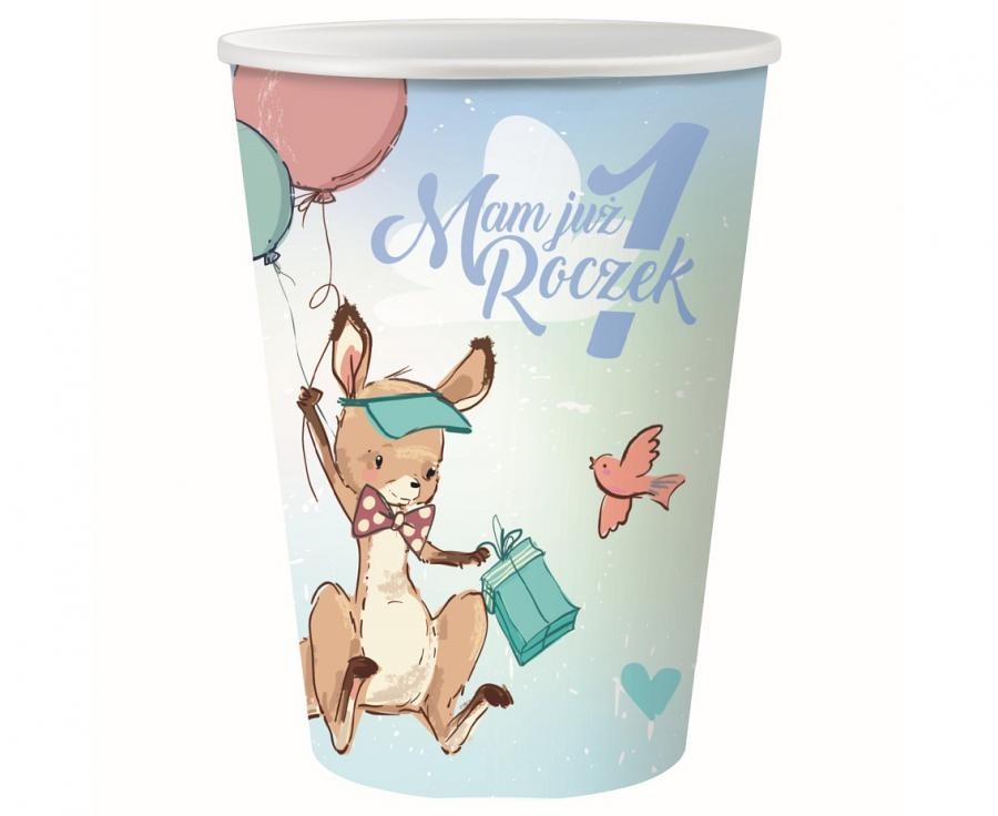  Känguru Kangaroo Erster Geburtstag Papierbecher 6 Stk 270 ml