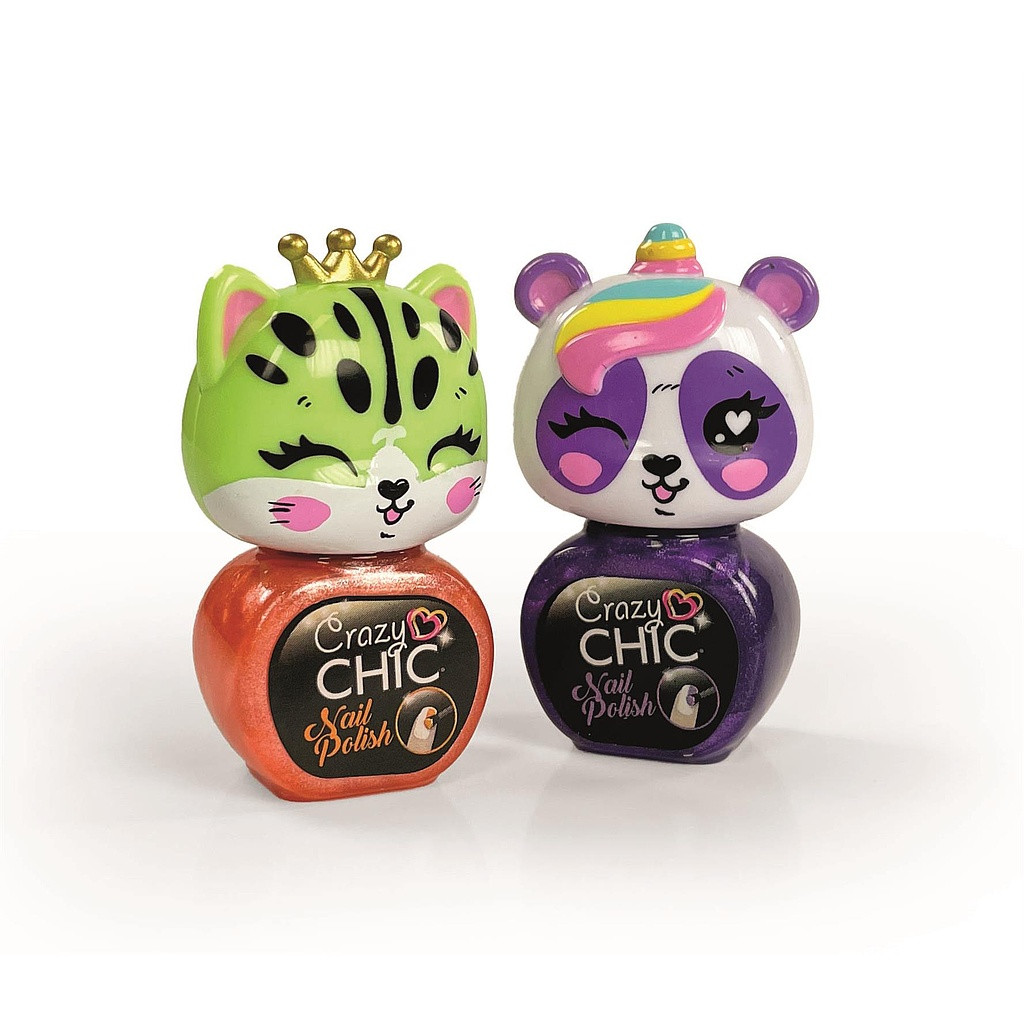 Crazy Chic Lovely Leopard Glitzer-Nagellack-Set Clementoni
